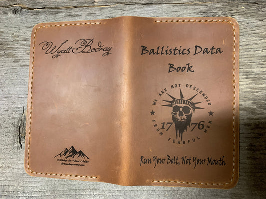 Leather Data Book w/ paper