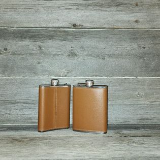 Leatherette 8oz Stainless Flask